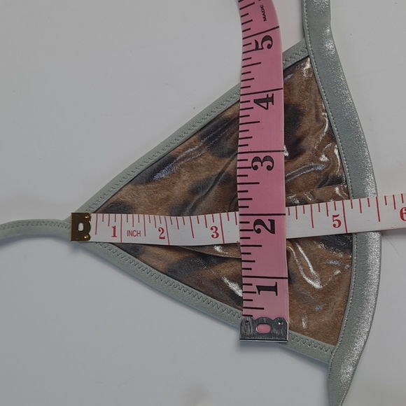 DOLCE GABBANA BEACH WEAR USA SIZE 0,TWO PIESE , LEOPARD PRINT AND SILVER - Picture 6 of 16